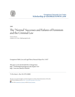 "Normal" Successes and Failures of Feminism and the Criminal Law