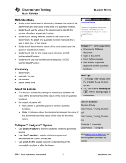Teacher Notes PDF - TI Education