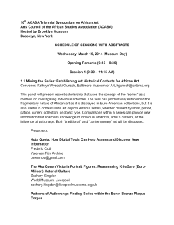 16th Triennial Symposium on African Art