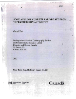 Scotian slope current variability from TOPEX/Poseidon altimetry