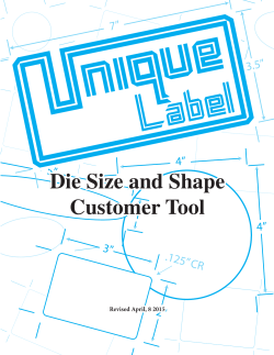 Die Size and Shape Customer Tool
