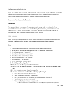 Automobile Dealerships