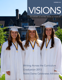 Summer 2013 - Academy of Notre Dame de Namur