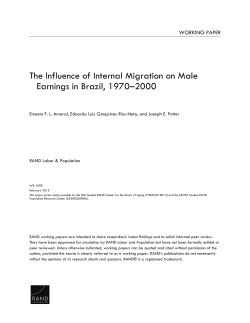 The Influence of Internal Migration on Male Earnings in Brazil, 1970