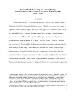 The Franking Privilege - Duke University School of Law