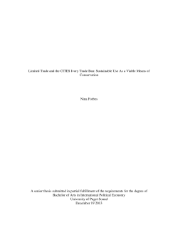 Limited Trade and the CITES Ivory Trade Ban