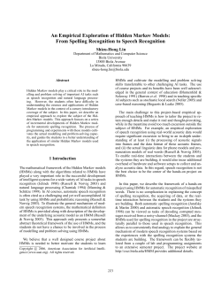 An Empirical Exploration of Hidden Markov Models: From Spelling