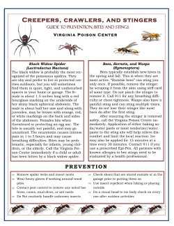 Creepers, crawlers, and stingers - Virginia Poison Center