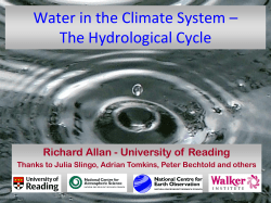 NCAS CMSS 2015 talk on water cycle