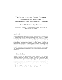 The Importance of Being Elegant