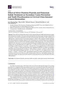 Effect of Silver Diamine Fluoride and Potassium Iodide Treatment on