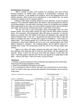 Southwestern University After 6 months of study, much political arm
