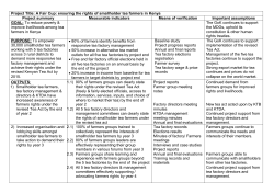 Project Title: A Fair Cup: ensuring the rights of smallholder tea