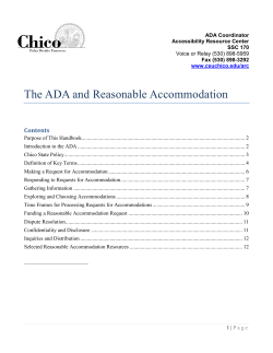 reasonable accommodation under the ada