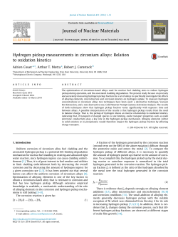 Hydrogen pickup measurements in zirconium alloys