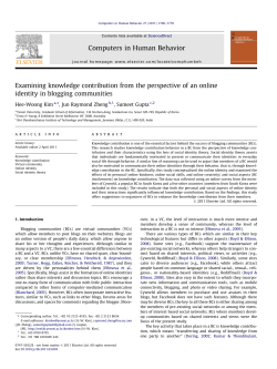 Examining knowledge contribution from the perspective