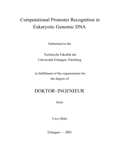 Computational Promoter Recognition in Eukaryotic Genomic DNA