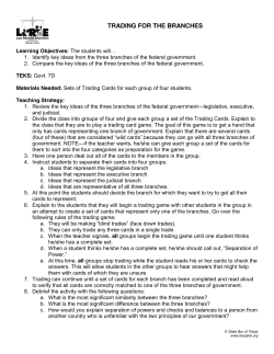 Trading for the Branches