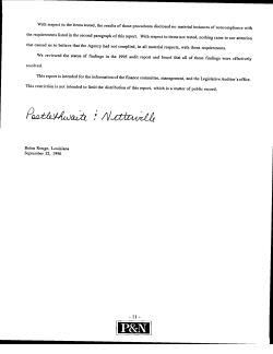 the requirem ents listed in the second paragraph of this report . W ith