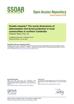 Double Inequity? The Social Dimensions of Deforestation