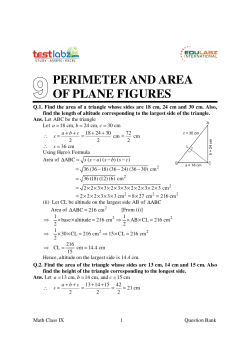 perimeter and area of plane figures