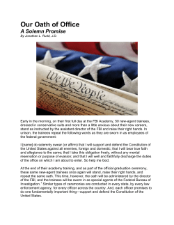 Our Oath of Office