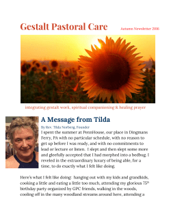 A Message from Tilda - Gestalt Pastoral Care