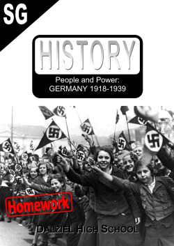 Germany Homework - Dalziel High School