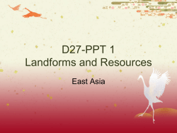 D27-PPT 1 Landforms and Resources