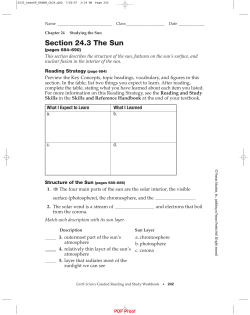 textbook reading guide THE SUN modified