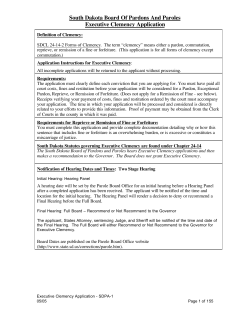 Executive Clemency Pardon Application