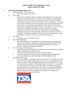 South Carolina TSA Statesman Award Study Guide 2017