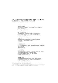 11. landscape control of high latitude lakes in a