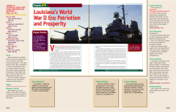 Louisiana`s World War II Era: Patriotism and Prosperity Louisiana`s