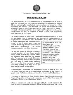 stolen valor act - American Legion