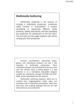 Multimedia Authoring ALL