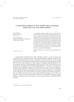 A convenient synthesis of new NSAID esters containing amino acid