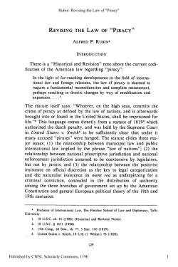 Revising the Law of "Piracy"