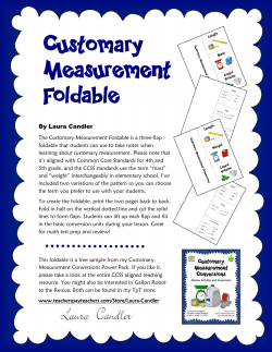 Customary Measurement Foldable