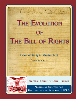 THE EVOLUTION OF THE BILL OF RIGHTS THE EVOLUTION OF