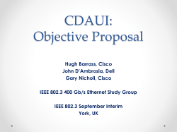 CDAUI: Objective Proposal