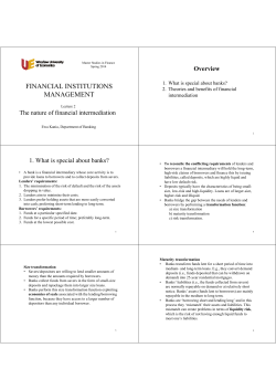 FINANCIAL INSTITUTIONS MANAGEMENT