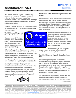 Summertime Fish Kills - Charlotte County Extension Service