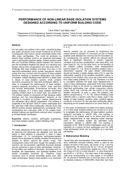performance of non-linear base isolation systems