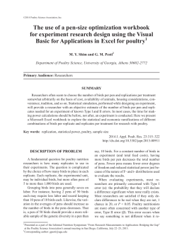 The use of a pen-size optimization workbook for experiment