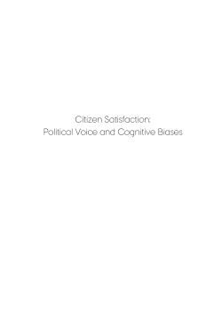 Citizen Satisfaction: Political Voice and Cognitive Biases