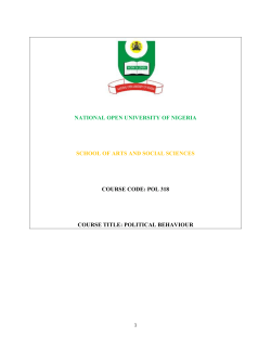 POL318 - National Open University of Nigeria