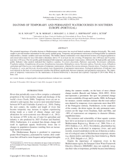 diatoms of temporary and permanent watercourses in southern