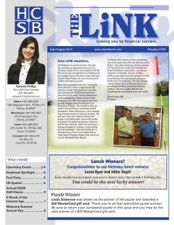July-August Newsletter - Hardin County Savings Bank