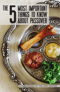 The 5 Most Important Things to Know About Passover